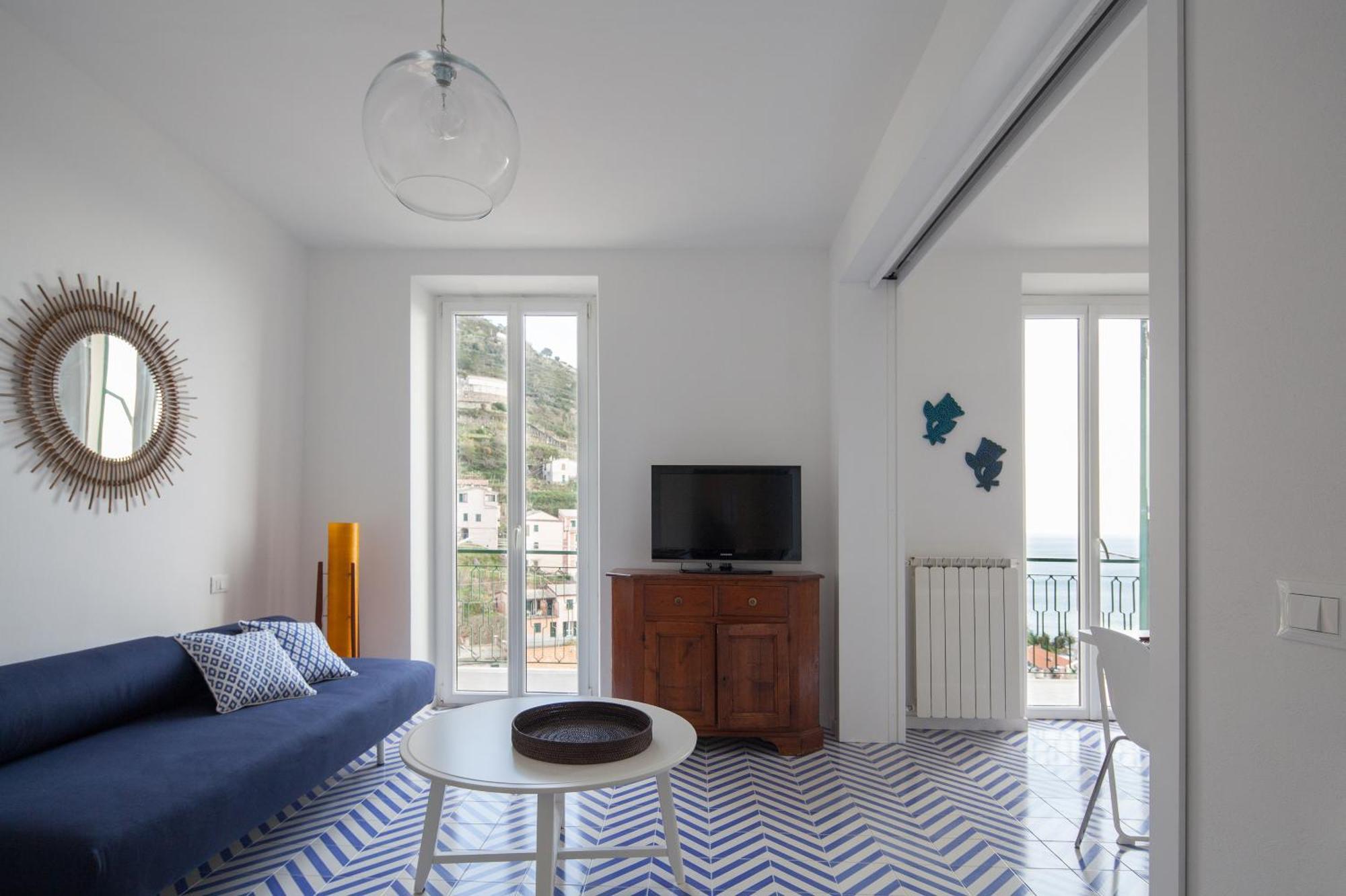 San Giovanni Apt, Seaview Terrace, 2 Aircondo Bdr, Easy From Train Or Private Parking Riomaggiore Exterior photo